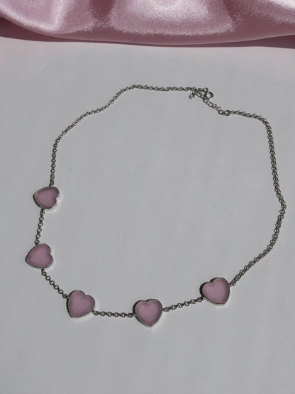 Light Pink 925 Silver Necklace