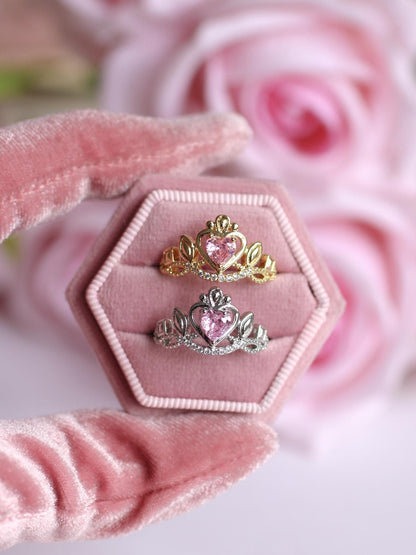 Cinderella Crown Heart Ring