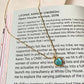 Ocean Blue Heart Necklace Steel - Gold