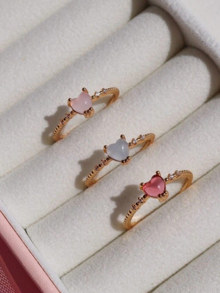 Minimal Soft Heart Ring