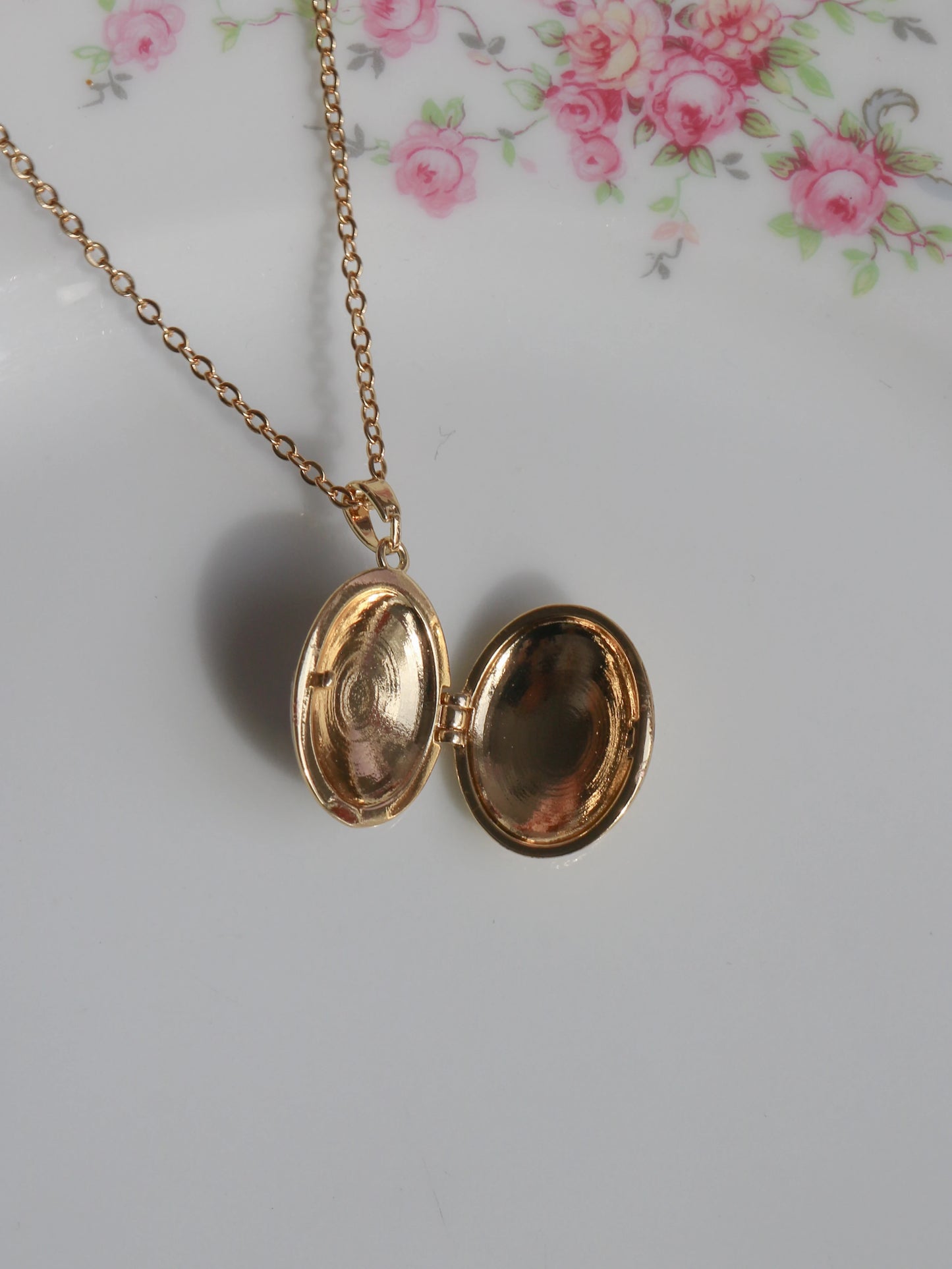 White Pearl Blossom Personalized Photo Locket Necklace