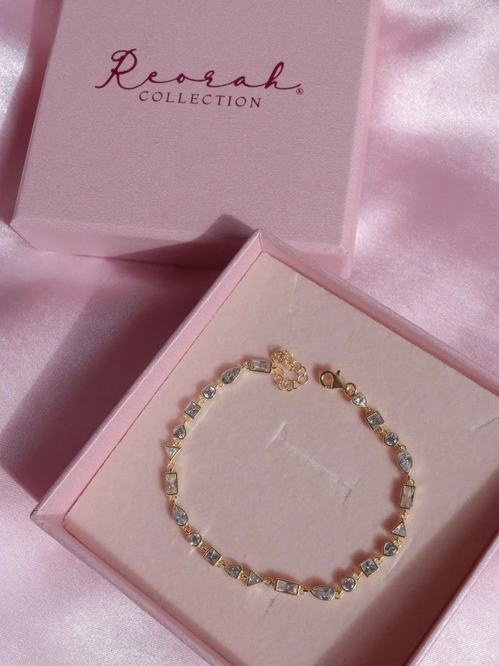 Multiple Gems 925 Silver Bracelet