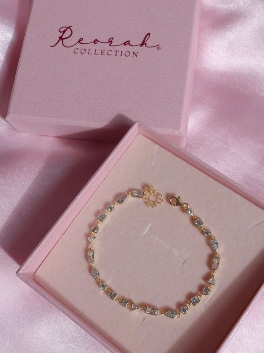 Multiple Gems 925 Silver Bracelet