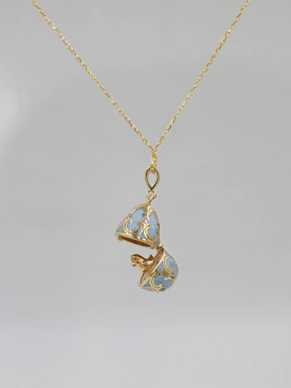 Cupid's Surprise Easter Necklace 925 Sterling Silver