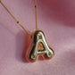 Shiny Sugar Letter Necklace 925 Silver