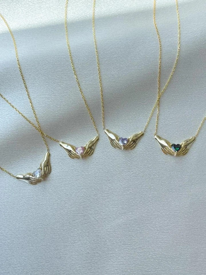 Holding Love 925 Silver Necklace