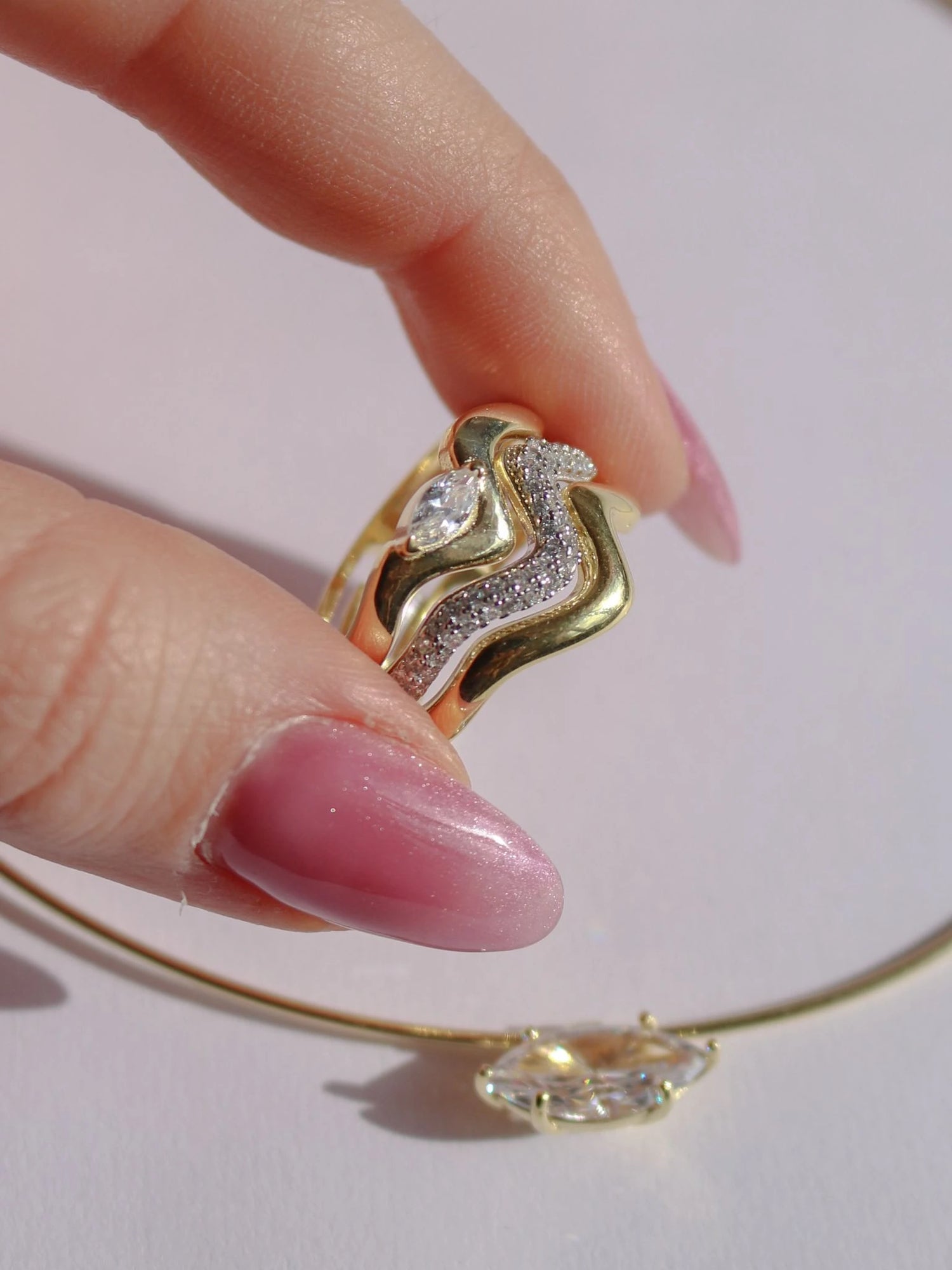 The Serene Wave 925 Silver Ring