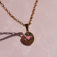 Vintage Pink Love Steel Necklace