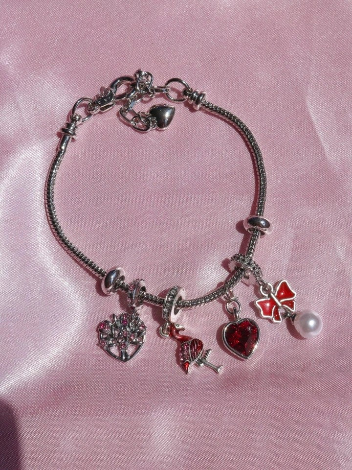 Ruby Charm Bracelet
