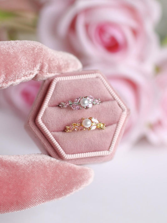 Blush Twist Pearl Ring