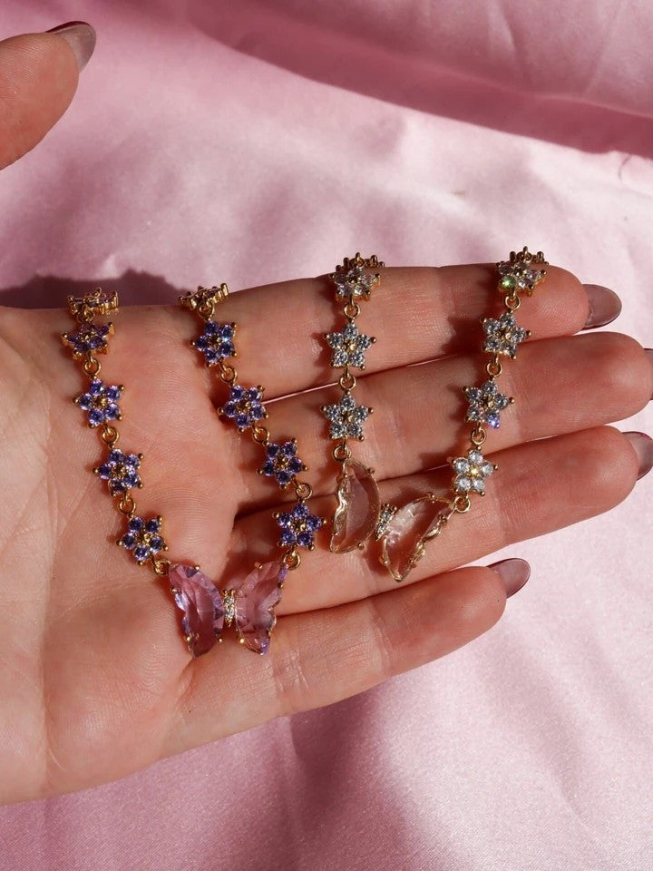 Butterfly Fairy Garden Choker Necklace
