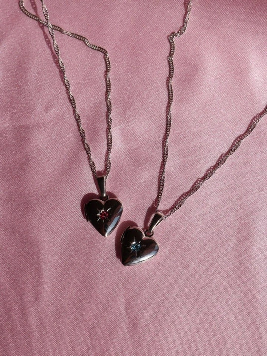 Stone-Covered Heart Necklace