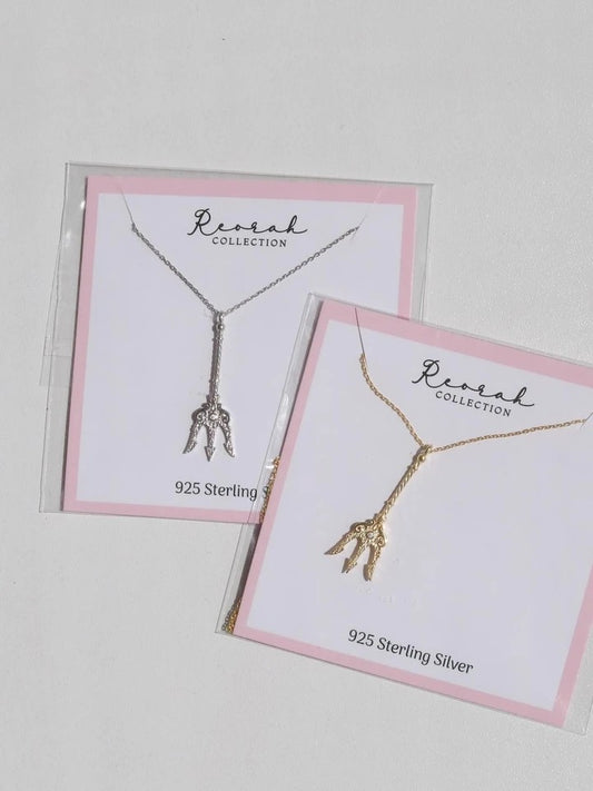 Poseidons Trident 925 Silver Necklace