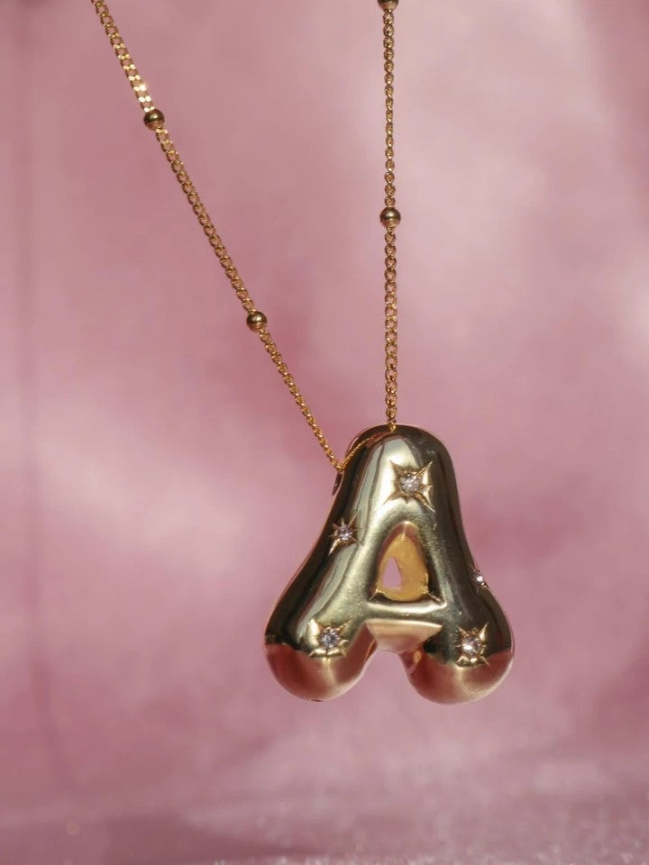 Shiny Sugar Letter Necklace 925 Silver