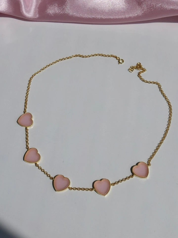 Light Pink 925 Silver Necklace