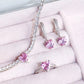 Pink Princess Choker Earring Ring Set