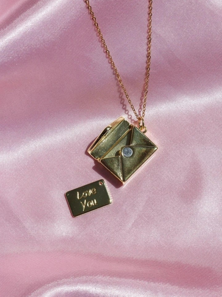 Magnetic I Love You Letter Necklace Steel