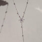 Frozen Snowflake Y Necklace