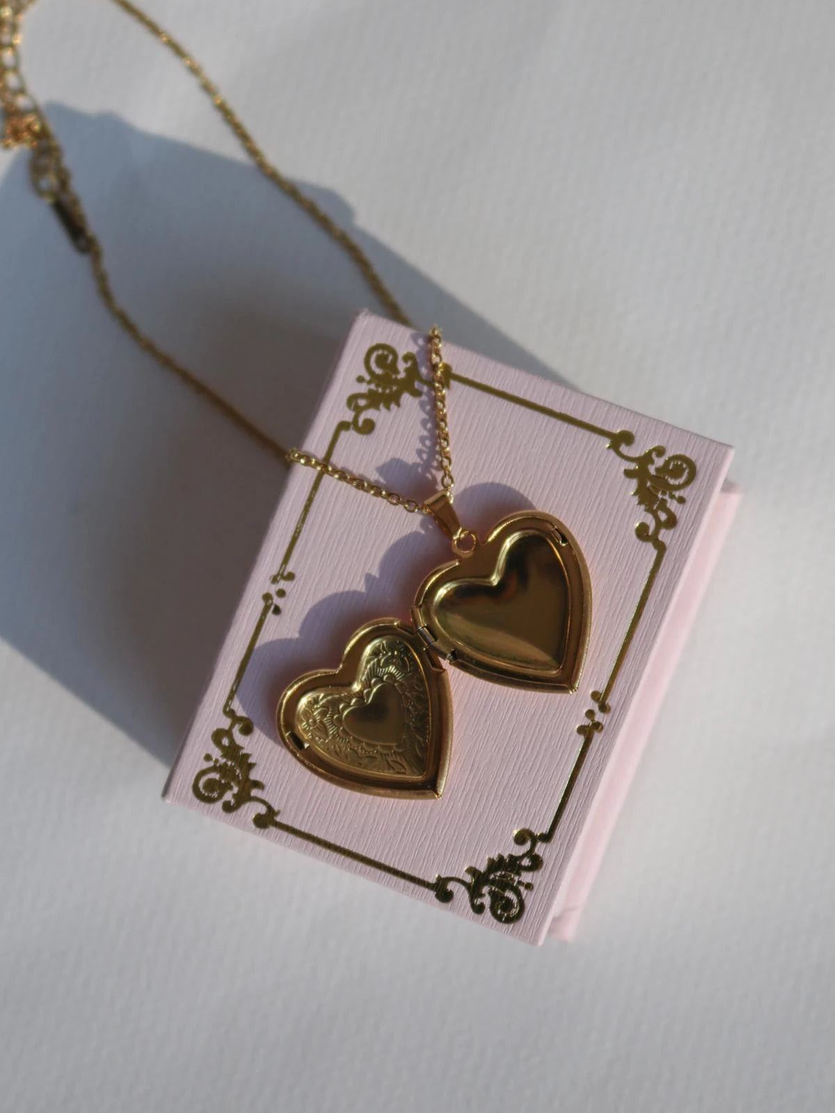 Floral Heart Personalized Photo Locket Necklace