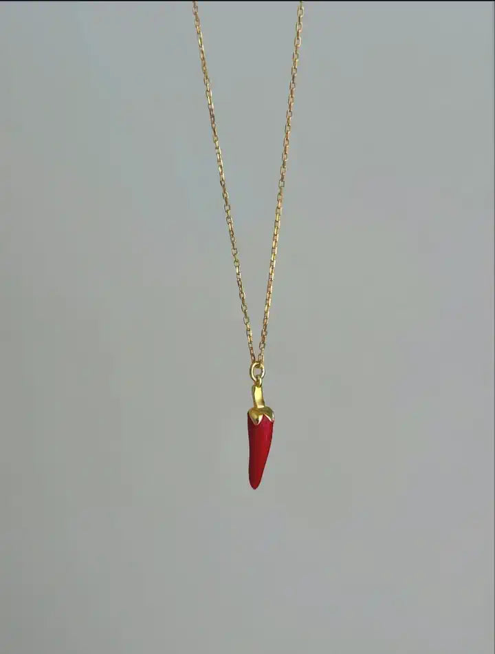 Italian Horn 925 Silver Necklace