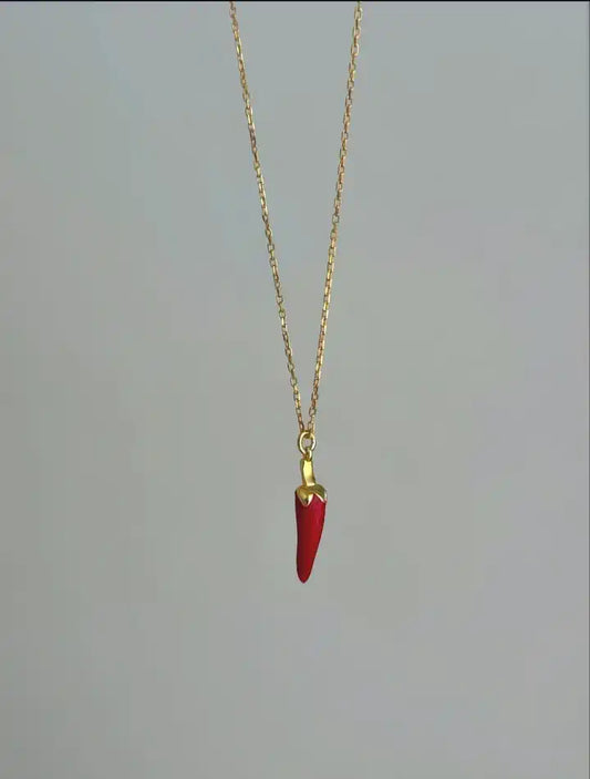 Italian Horn 925 Silver Necklace