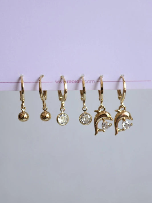 Dolphin Shine Earring Set