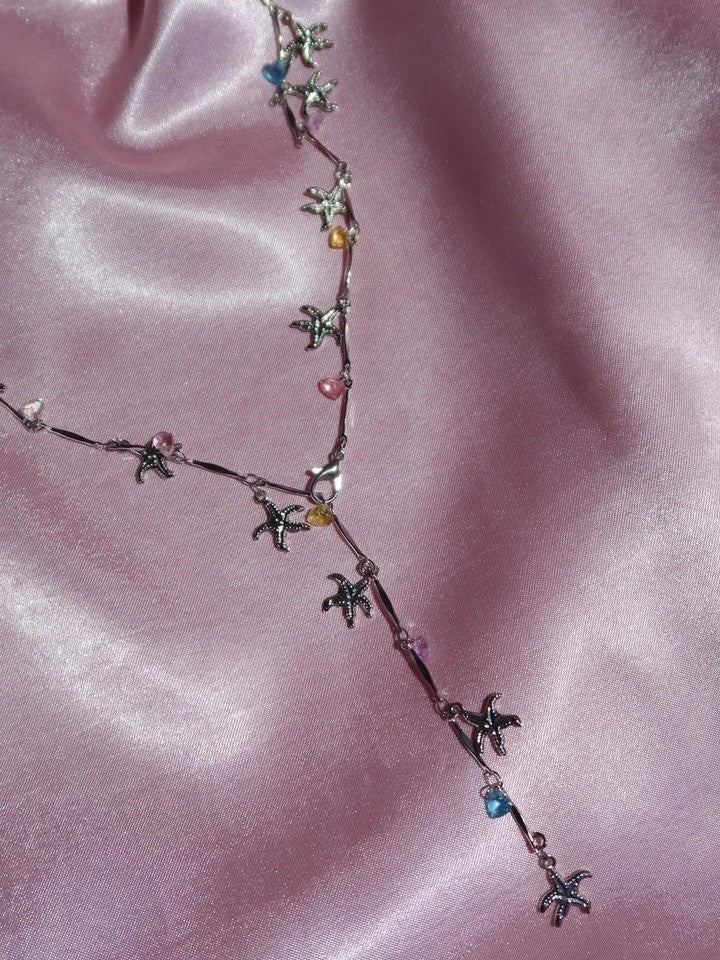 Colorful Starfish Y Necklace