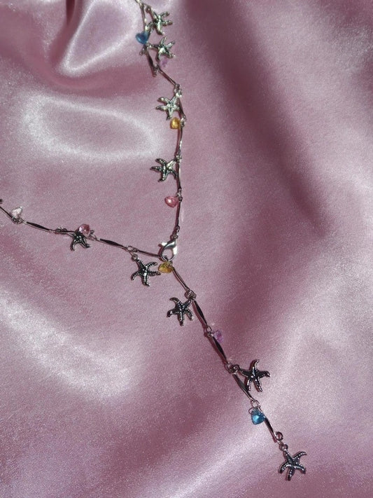 Colorful Starfish Y Necklace