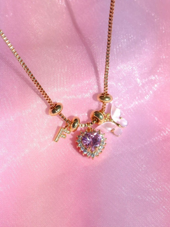 Royal Heart Charm Necklace