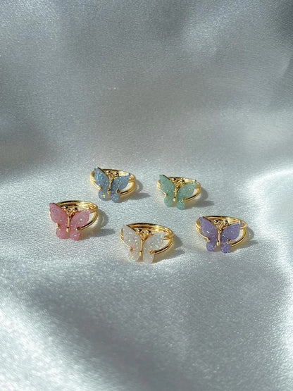 Glitter Butterfly Ring