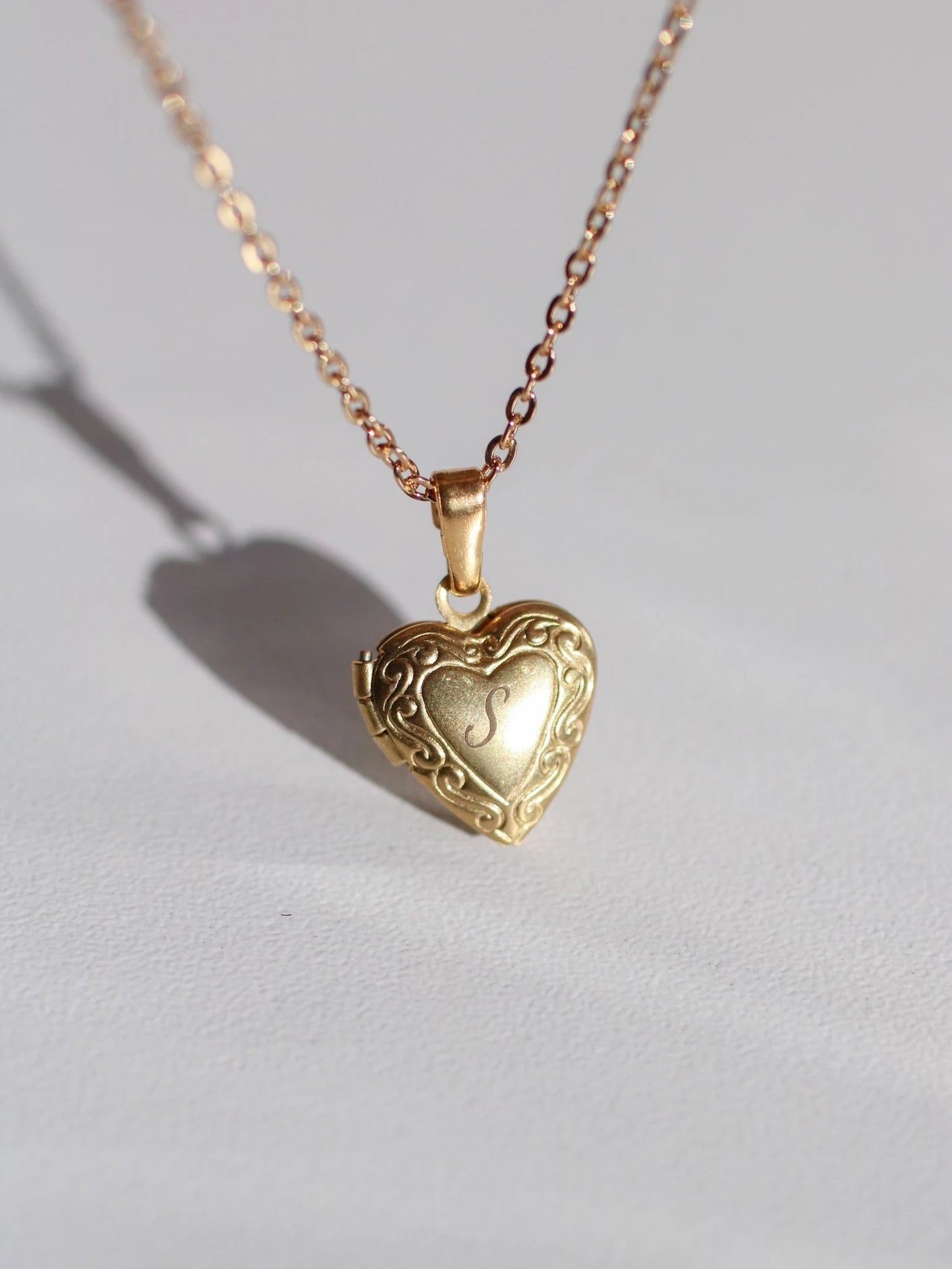 Tiny Heart Personalized Photo Locket Necklace
