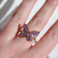 Baguette Stone Butterfly Ring
