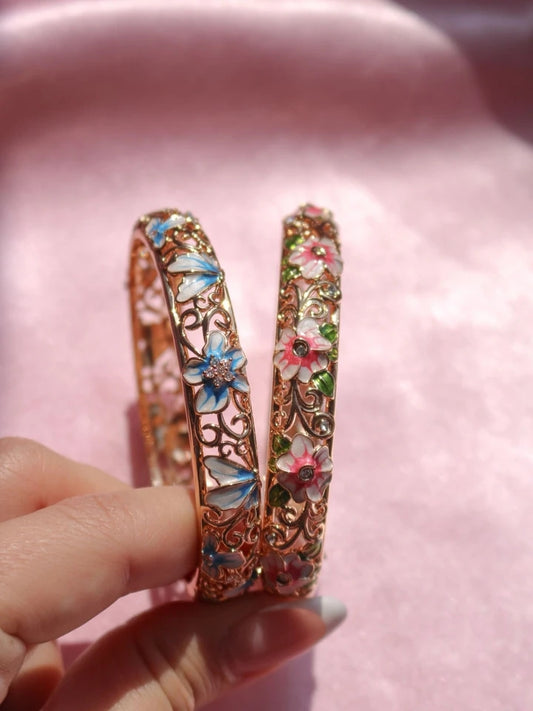 Enameled And Stone Flower Bracelet Vol. 2