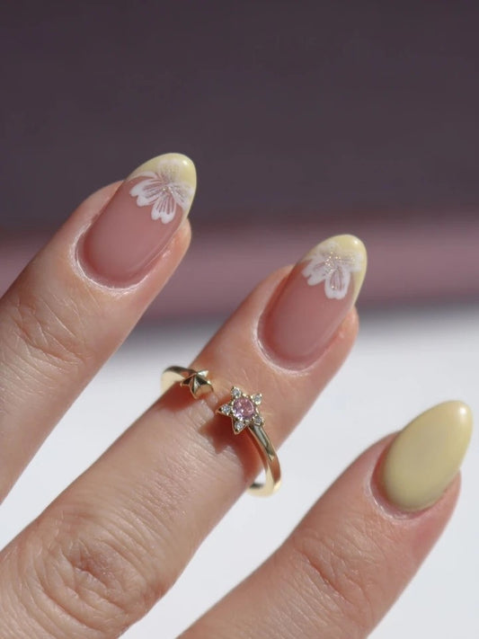 Double Pink Star Ring