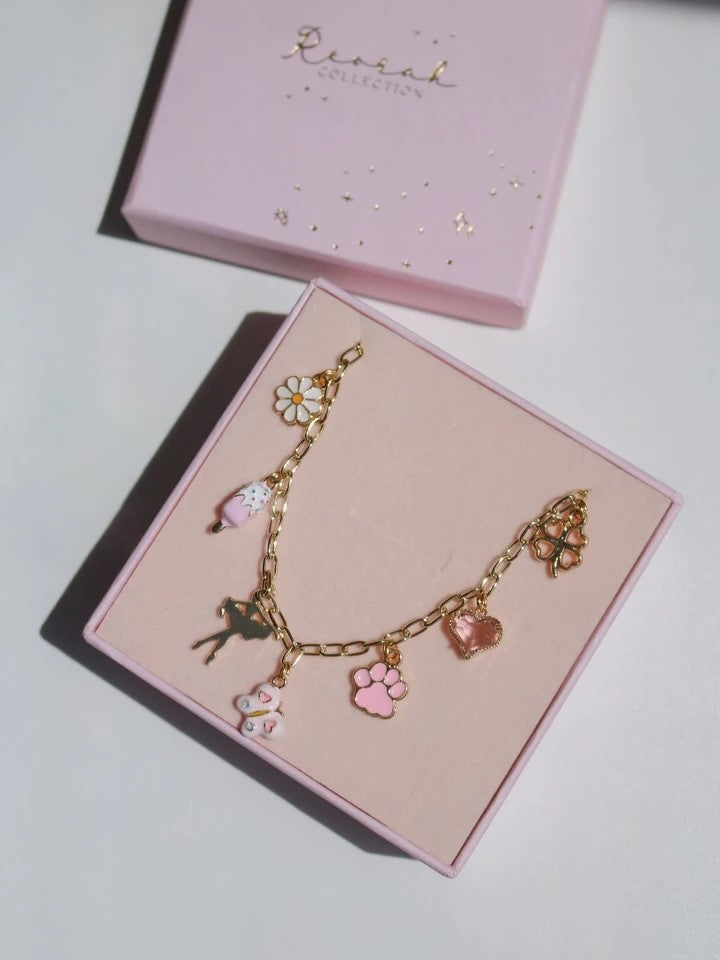 Pink Ballerina Charm Necklace Xuping Chain