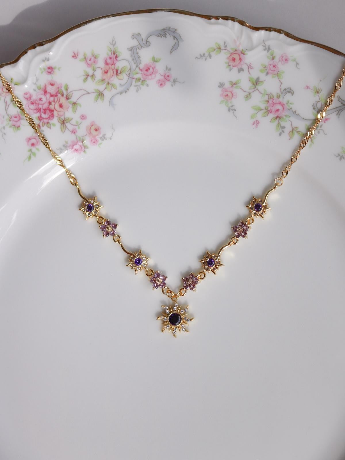Rapunzel Gleam And Glow Sun Flower Necklace