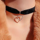 Shiny Heart Velvet Choker