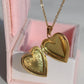 Floral Heart Personalized Photo Locket Necklace