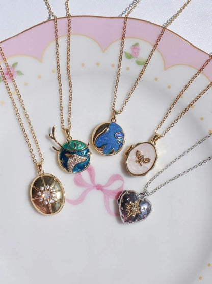 North Star Love Personalized Photo Steel Necklace