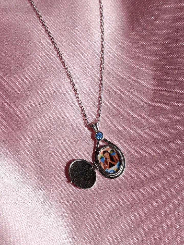 H2O 925 Silver Personalized Photo Necklace