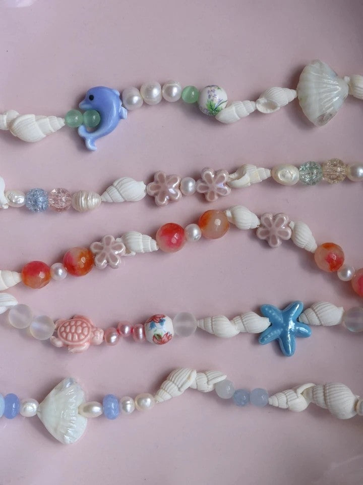 Bloom Shell Beaded Necklace