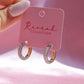 Zircon Stone Hoop Earrings