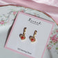 Red Opal Stone Heart Earrings 925 Silver