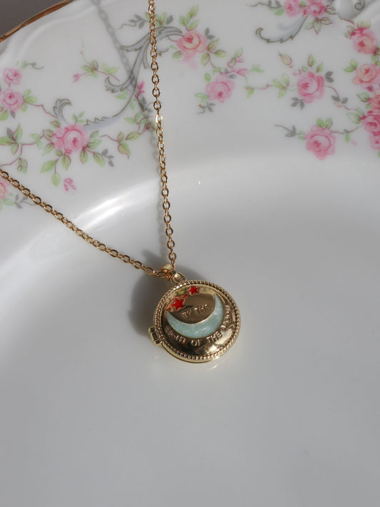 Blue Light Of The Moon Personalized Photo Locket Necklace
