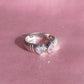 Double Heart 925 Silver Ring
