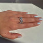 Baguette Stone Zigzag Ring