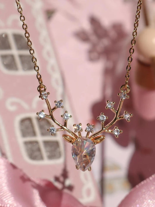 Giant Deer Necklace Steel