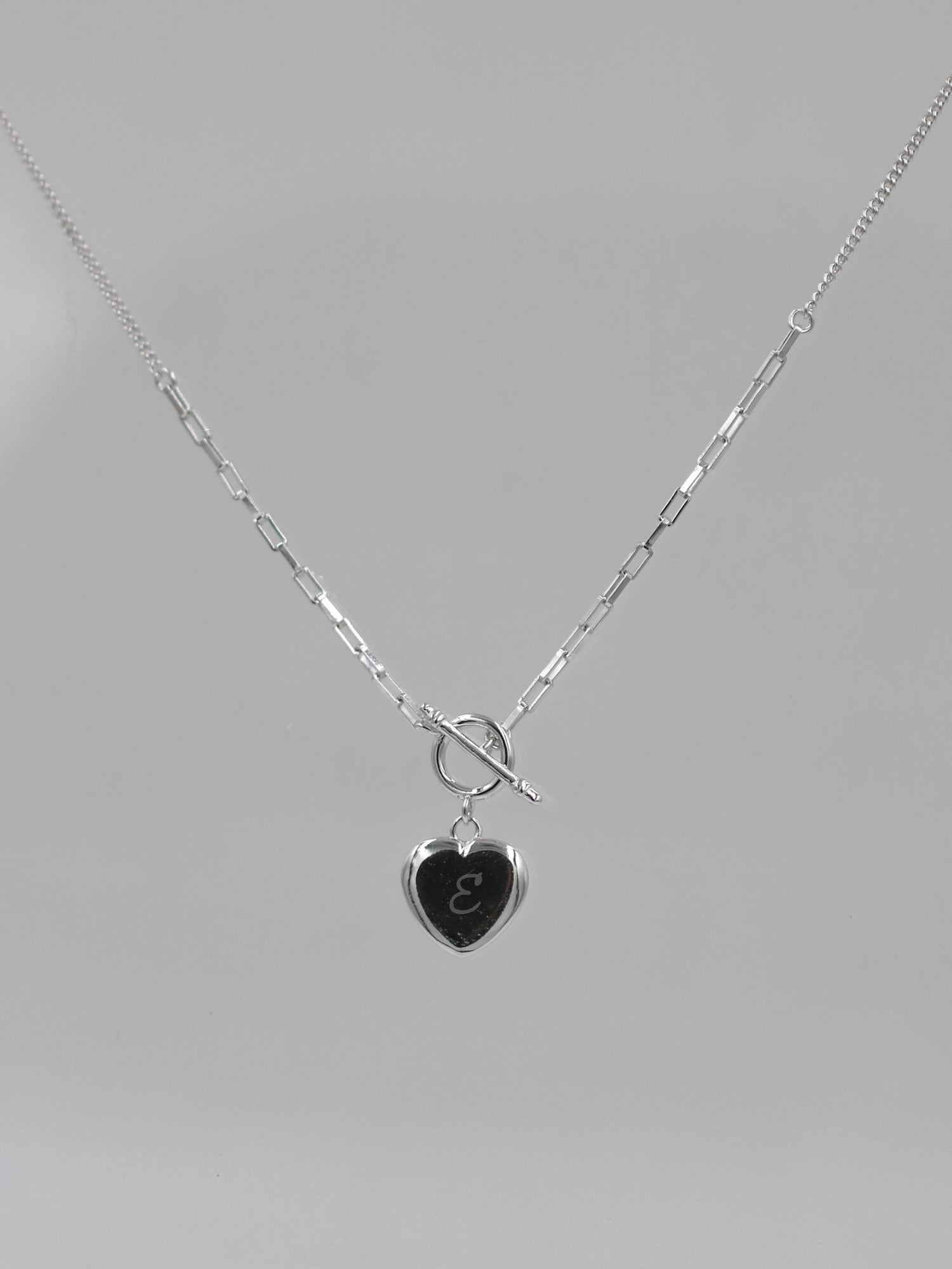 Soulmark Heart Personalized Letter 925 Silver Necklace