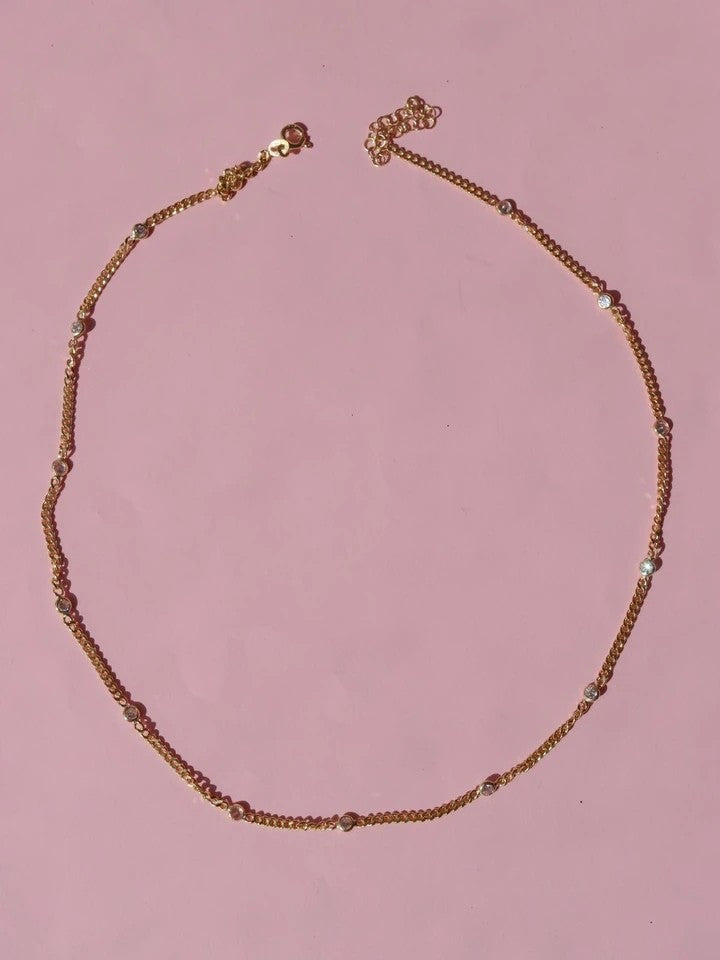 Stoned 925 Silver Chain Necklace