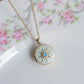 Blue Aurora Sun Personalized Photo Locket Necklace